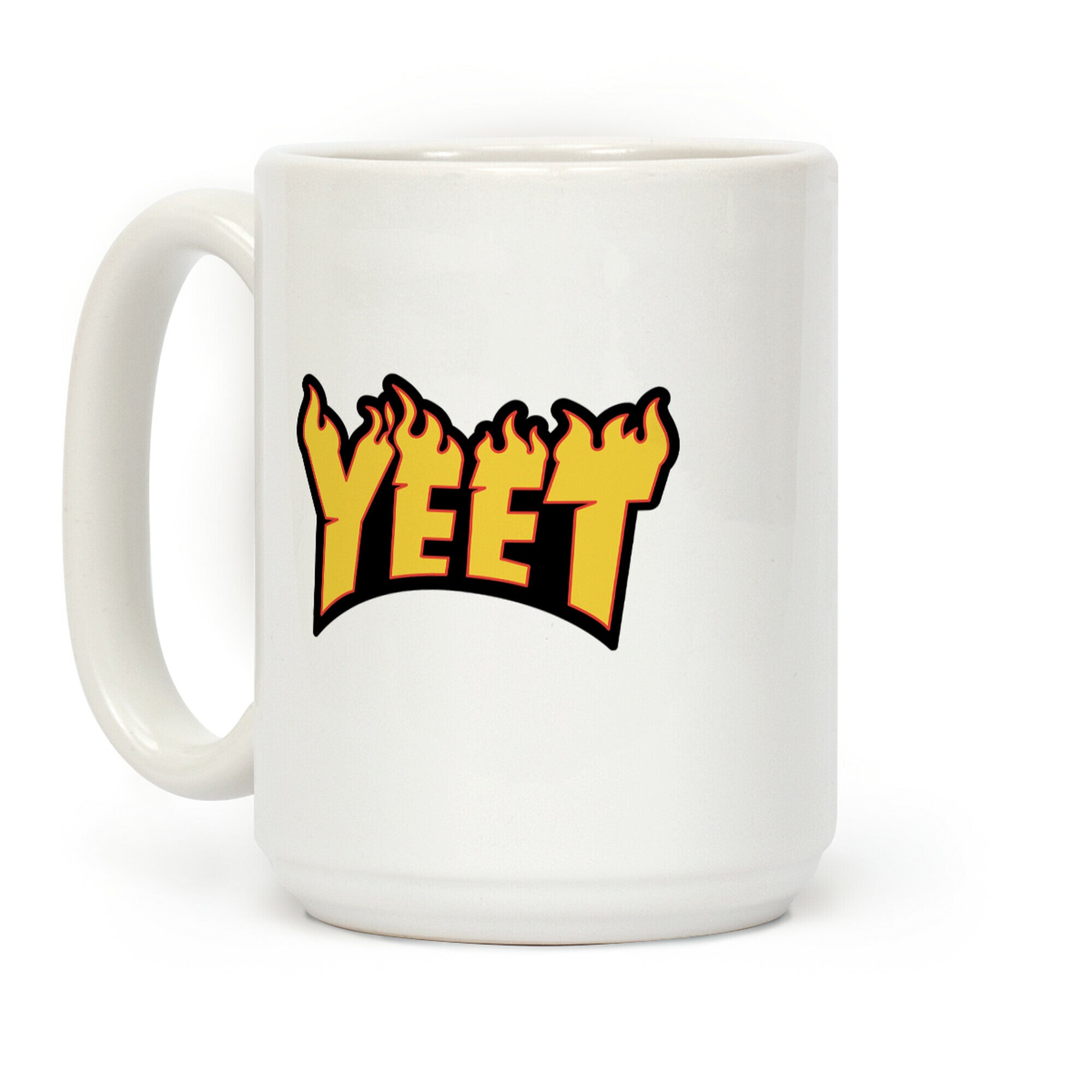 Yeet Thrasher Logo Parody White Print Coffee Mug